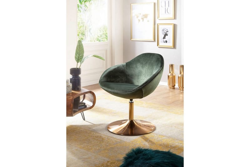 Lounge & Cocktailstol Wohnling Siran Sammet Klädd Industriell - Möbler - Stolar & fåtöljer - Fåtölj