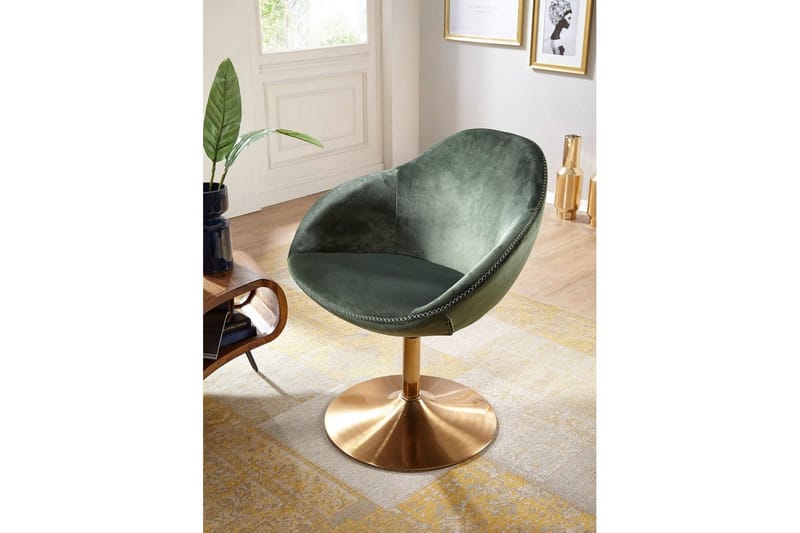 Lounge & Cocktailstol Wohnling Siran Sammet Klädd Industriell - Möbler - Stolar & fåtöljer - Fåtölj