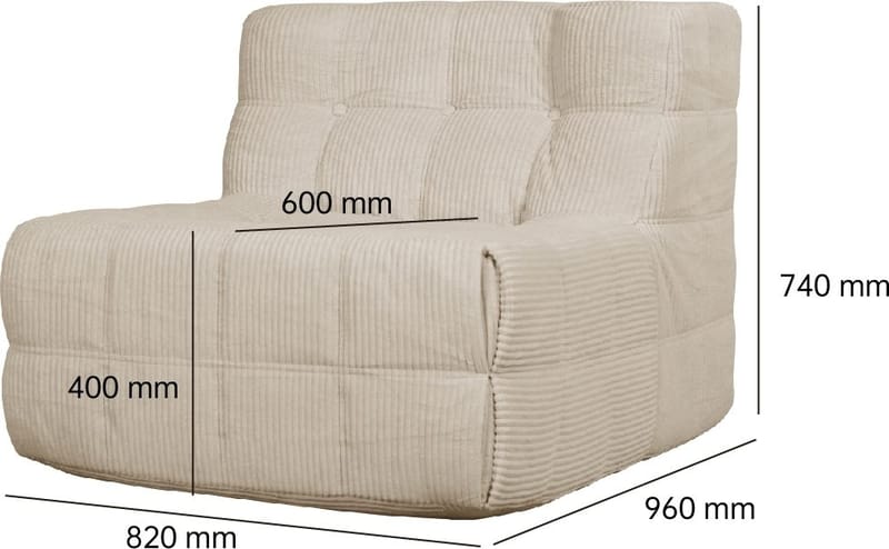 Lounge fåtölj beige manchester - Vera - Möbler - Stolar & fåtöljer - Fåtölj