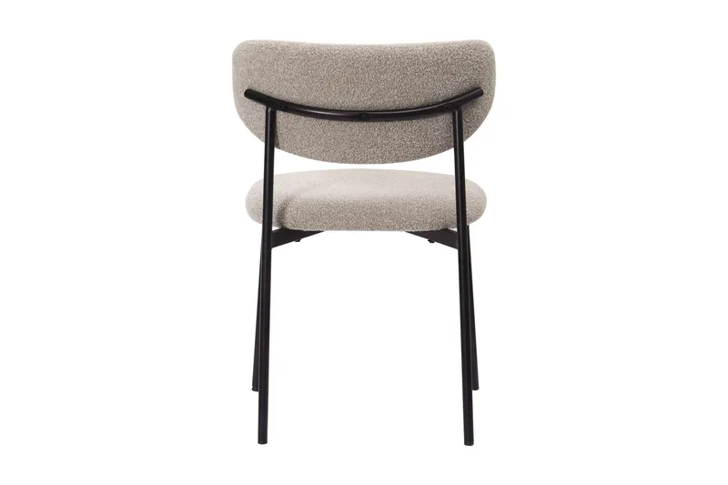 Lucy Matstol - Greige Bouclé / Metallben Svart - Möbler - Stolar & fåtöljer - Matstol & köksstol