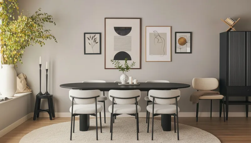 Lucy Matstol - Vit Bouclé / Metallben Svart - Möbler - Stolar & fåtöljer - Matstol & köksstol