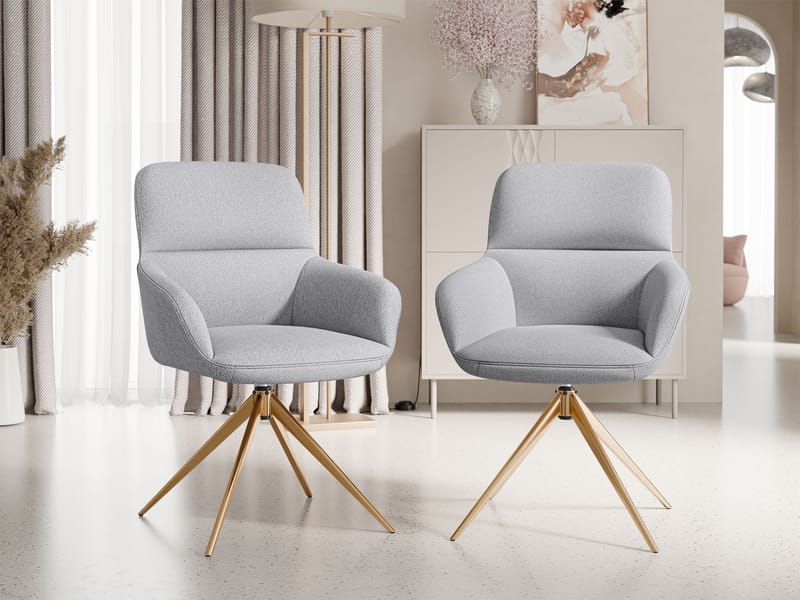 Lyrin Kontorsstol 2-pack - Grå - Möbler - Stolar & fåtöljer - Kontorsstol & skrivbordsstol