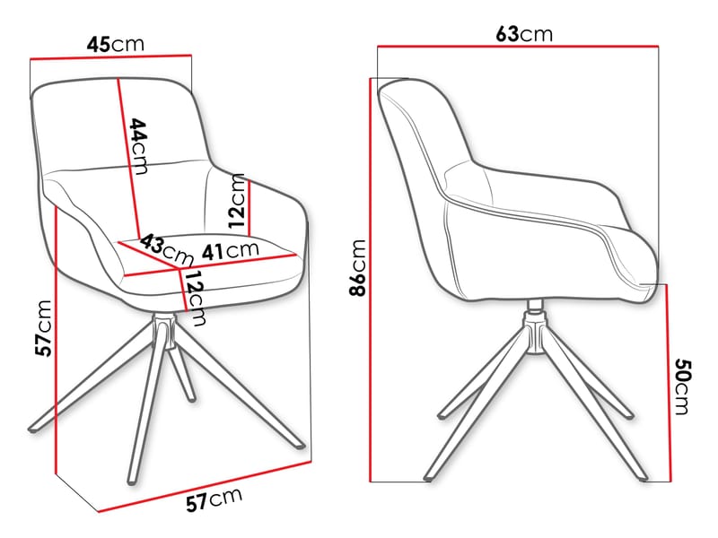 Lyrin Kontorsstol 2-pack - Grå - Möbler - Stolar & fåtöljer - Kontorsstol & skrivbordsstol