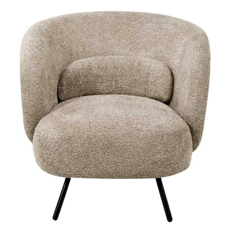 Makela Modern Rund Fåtölj i Boucle - Ljus Taupe - Möbler - Stolar & fåtöljer - Fåtölj