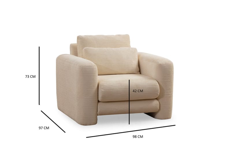 Makhan Fåtölj - Beige - Möbler - Stolar & fåtöljer - Fåtölj