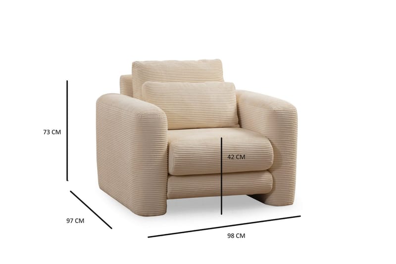 Makhan Fåtölj - Beige - Möbler - Stolar & fåtöljer - Fåtölj