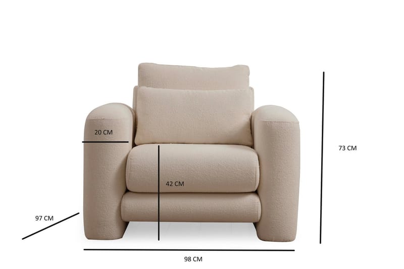 Makhan Fåtölj - Ljusbeige - Möbler - Stolar & fåtöljer - Fåtölj