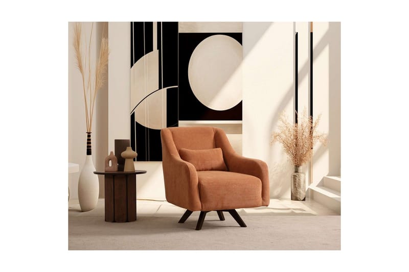 Malkiat Loungefåtölj - Orange/Svart - Möbler - Stolar & fåtöljer - Fåtölj