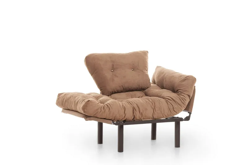 Maryborough Fällbar och Bäddbar Reclinerfåtölj i Velour - Brun - Möbler - Stolar & fåtöljer - Fåtölj