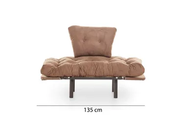 Maryborough Fällbar och Bäddbar Reclinerfåtölj i Velour - Brun - Möbler - Stolar & fåtöljer - Fåtölj