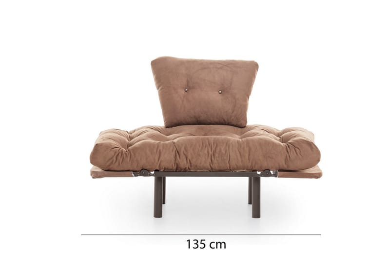 Maryborough Fällbar och Bäddbar Reclinerfåtölj i Velour - Brun - Möbler - Stolar & fåtöljer - Fåtölj