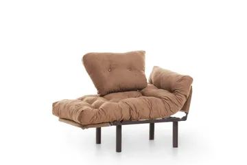 Maryborough Fällbar och Bäddbar Reclinerfåtölj i Velour - Brun - Möbler - Stolar & fåtöljer - Fåtölj