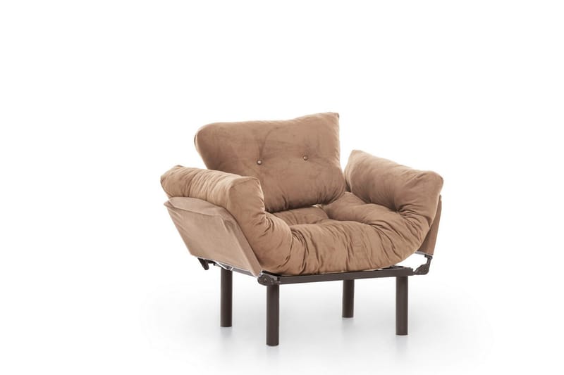 Maryborough Fällbar och Bäddbar Reclinerfåtölj i Velour - Brun - Möbler - Stolar & fåtöljer - Fåtölj