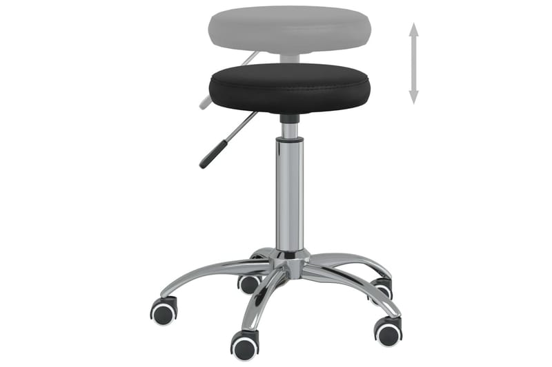 Massagepall konstläder svart - Svart - Möbler - Stolar & fåtöljer - Pall & puff