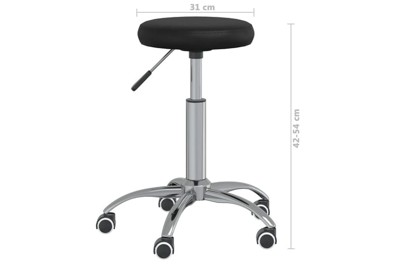Massagepall konstläder svart - Svart - Möbler - Stolar & fåtöljer - Pall & puff