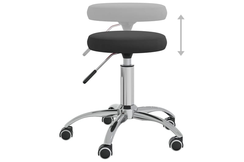 Massagepall sammet svart - Svart - Möbler - Stolar & fåtöljer - Pall & puff