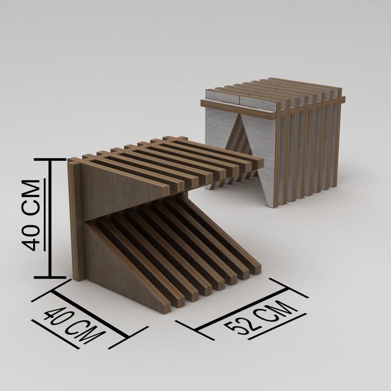 Matira Pall 51 cm - Naturträ - Möbler - Stolar & fåtöljer - Pall & puff
