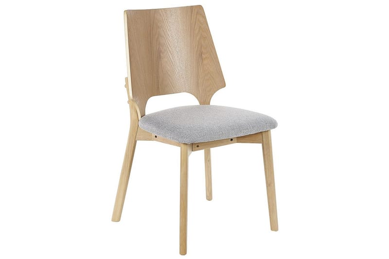 Matsalsstol Abee set om 2 Grå-Ljust Trä - Grå-Ljust Trä - Möbler - Stolar & fåtöljer - Matstol & köksstol