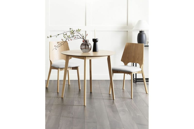 Matsalsstol Abee set om 2 Grå-Ljust Trä - Grå-Ljust Trä - Möbler - Stolar & fåtöljer - Matstol & köksstol