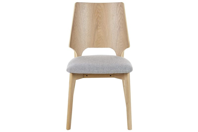 Matsalsstol Abee set om 2 Grå-Ljust Trä - Grå-Ljust Trä - Möbler - Stolar & fåtöljer - Matstol & köksstol