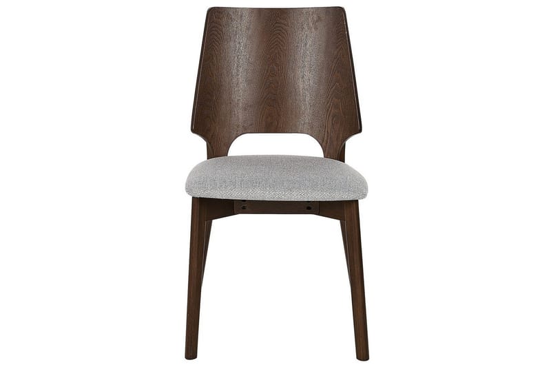 Matsalsstol Abee set om 2 Grå-Mörkt Trä - Grå-Mörkt Trä - Möbler - Stolar & fåtöljer - Matstol & köksstol