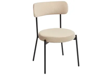 Matsalsstol Allison set om 2 Beige-Svart - Beige-Svart - Möbler - Stolar & fåtöljer - Matstol & köksstol