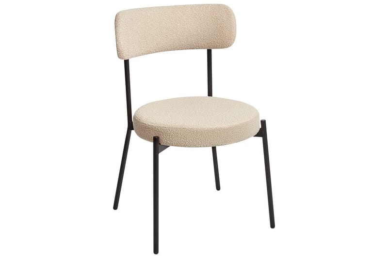 Matsalsstol Allison set om 2 Beige-Svart - Beige-Svart - Möbler - Stolar & fåtöljer - Matstol & köksstol