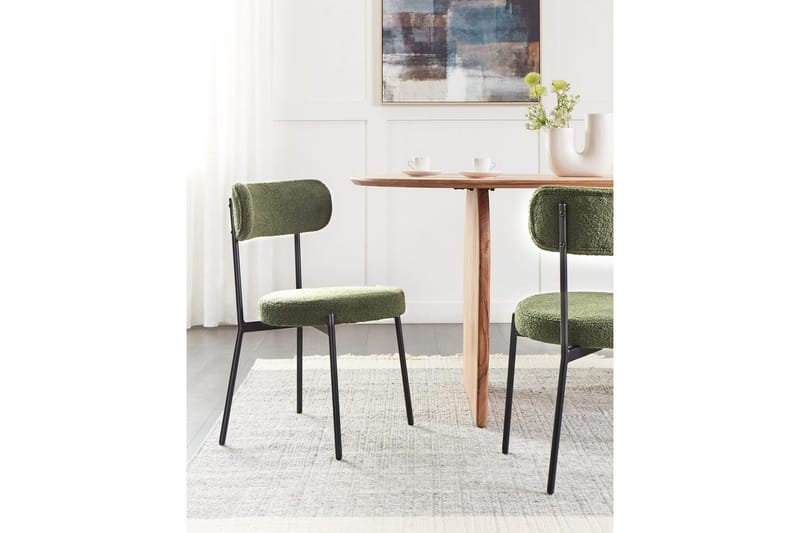 Matsalsstol Allison set om 2 Grön-Svart - Grön-Svart - Möbler - Stolar & fåtöljer - Matstol & köksstol