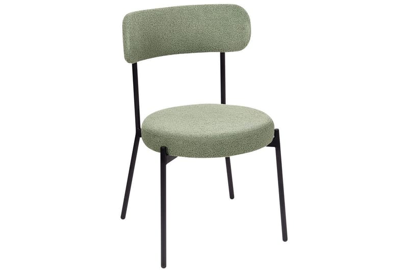 Matsalsstol Allison set om 2 Ljusgrön-Svart - Ljusgrön-Svart - Möbler - Stolar & fåtöljer - Matstol & köksstol