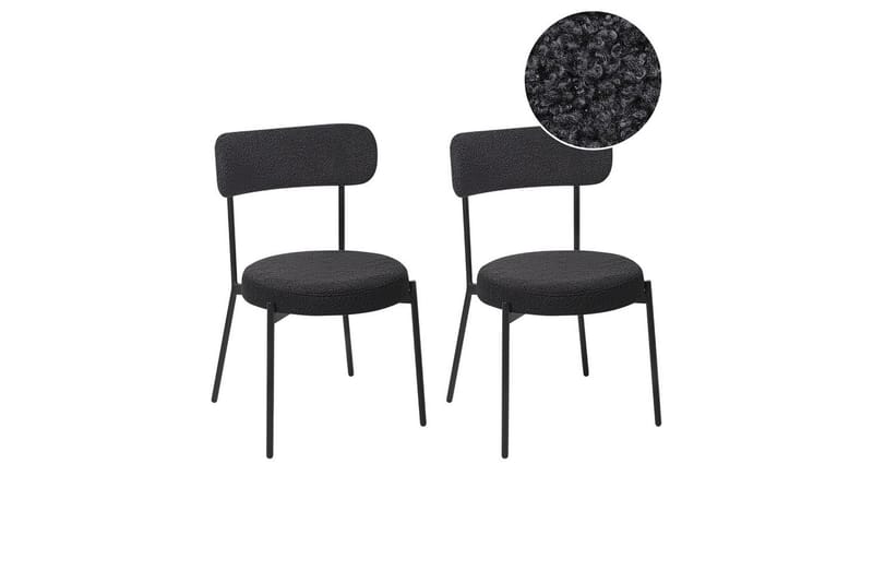 Matsalsstol Allison set om 2 Svart - Svart - Möbler - Stolar & fåtöljer - Matstol & köksstol