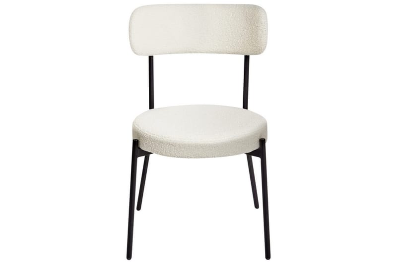 Matsalsstol Allison set om 2 Vit-Svart - Vit-Svart - Möbler - Stolar & fåtöljer - Matstol & köksstol