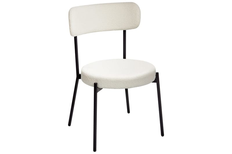 Matsalsstol Allison set om 2 Vit-Svart - Vit-Svart - Möbler - Stolar & fåtöljer - Matstol & köksstol