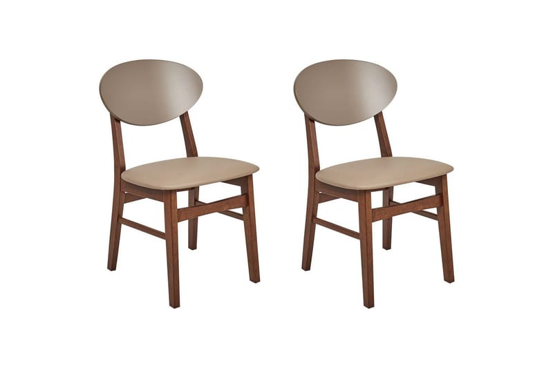 Matsalsstol Amery set om 2 Ljus Trä-Brun - Ljus Trä-Brun - Möbler - Stolar & fåtöljer - Matstol & köksstol