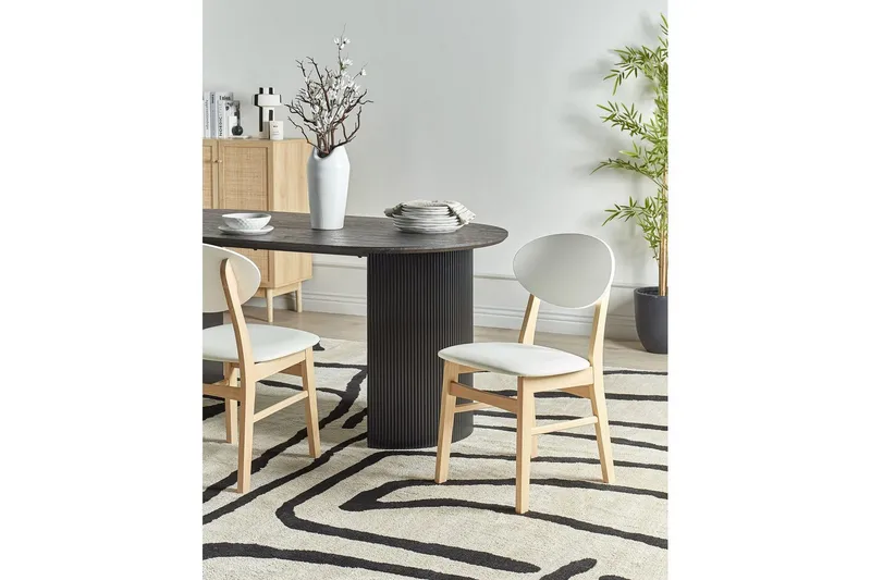 Matsalsstol Amery set om 2 Ljus Trä-Vit - Ljus Trä-Vit - Möbler - Stolar & fåtöljer - Matstol & köksstol