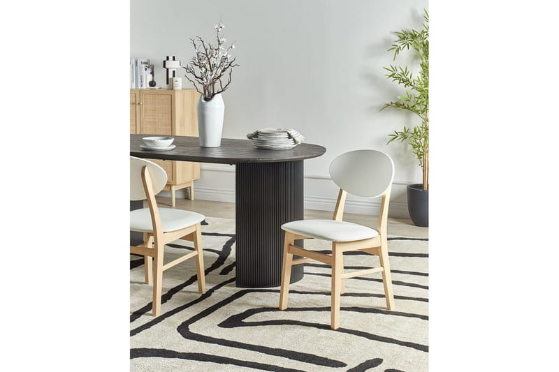 Matsalsstol Amery set om 2 Ljus Trä-Vit - Ljus Trä-Vit - Möbler - Stolar & fåtöljer - Matstol & köksstol