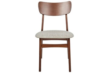 Matsalsstol Anoka set om 2 Mörk Trä-Beige - Mörk Trä-Beige - Möbler - Stolar & fåtöljer - Matstol & köksstol