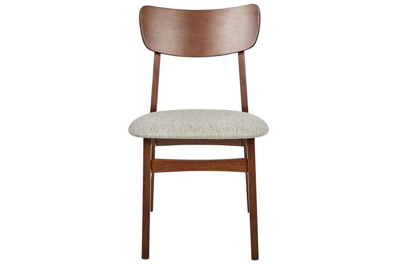 Matsalsstol Anoka set om 2 Mörk Trä-Beige - Mörk Trä-Beige - Möbler - Stolar & fåtöljer - Matstol & köksstol