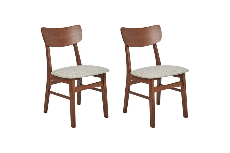 Matsalsstol Anoka set om 2 Mörk Trä-Beige, Mörk Trä-Beige