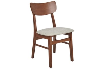 Matsalsstol Anoka set om 2 Mörk Trä-Beige - Mörk Trä-Beige - Möbler - Stolar & fåtöljer - Matstol & köksstol