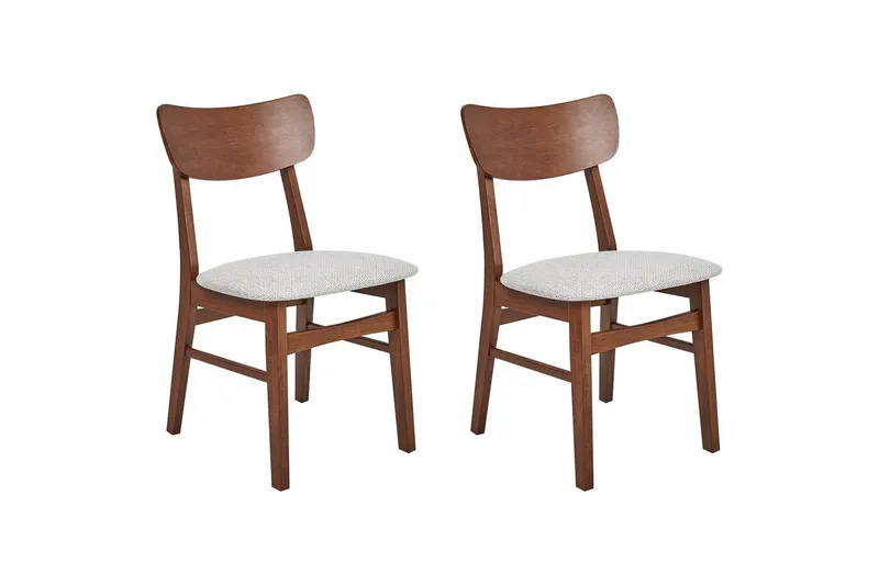 Matsalsstol Anoka set om 2 Mörkt Trä-Grått - Mörkt Trä-Grått - Möbler - Stolar & fåtöljer - Matstol & köksstol