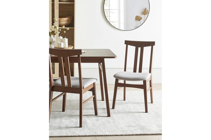 Matsalsstol Avalon set om 2 Mörkt Trä-Grått - Mörkt Trä-Grått - Möbler - Stolar & fåtöljer - Matstol & köksstol