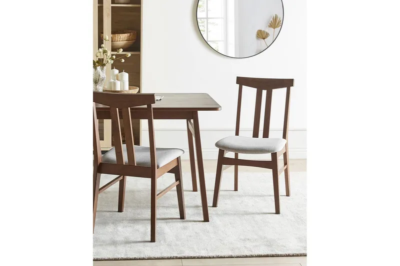 Matsalsstol Avalon set om 2 Mörkt Trä-Grått - Mörkt Trä-Grått - Möbler - Stolar & fåtöljer - Matstol & köksstol