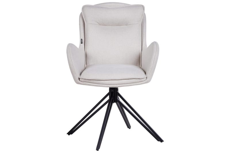 Matsalsstol Avelar set om 2 Beige-Svart - Beige-Svart - Möbler - Stolar & fåtöljer - Matstol & köksstol
