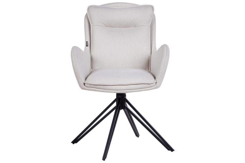 Matsalsstol Avelar set om 2 Beige-Svart - Beige-Svart - Möbler - Stolar & fåtöljer - Matstol & köksstol