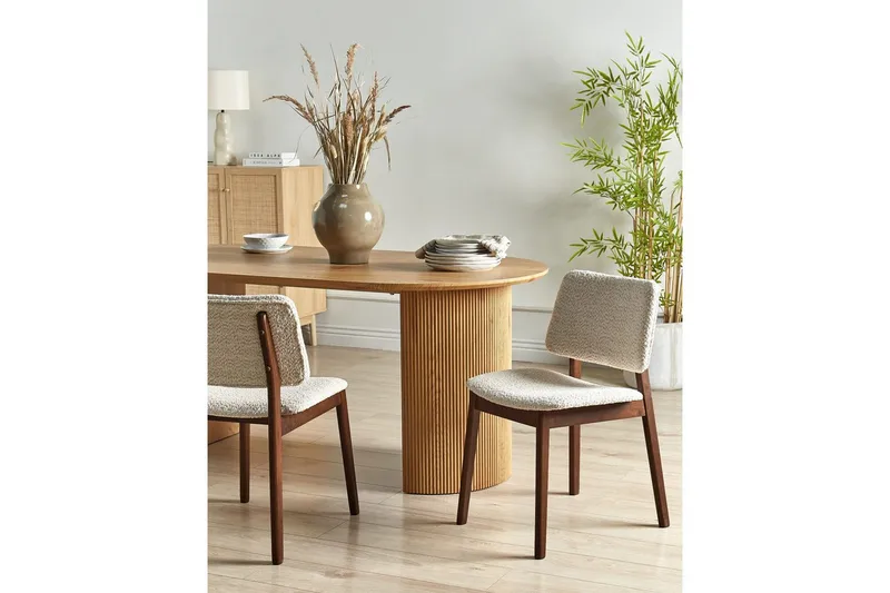 Matsalsstol Blane set om 2 Ljus Trä-Beige - Ljus Trä-Beige - Möbler - Stolar & fåtöljer - Matstol & köksstol