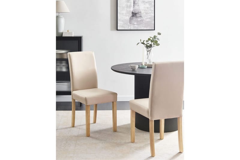 Matsalsstol Broadway set om 2 Beige-Ljust Trä - Beige-Ljust Trä - Möbler - Stolar & fåtöljer - Matstol & köksstol