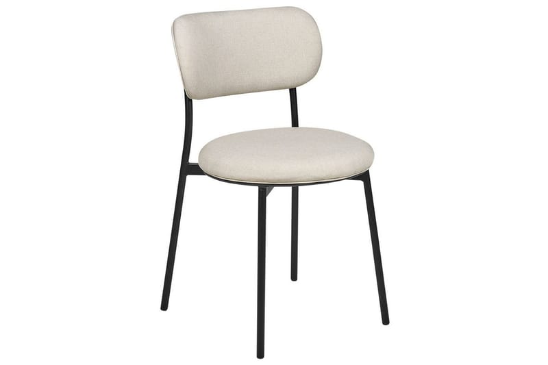 Matsalsstol Casey set om 2 Beige-Svart - Beige-Svart - Möbler - Stolar & fåtöljer - Matstol & köksstol