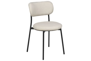 Matsalsstol Casey set om 2 Beige-Svart - Beige-Svart - Möbler - Stolar & fåtöljer - Matstol & köksstol