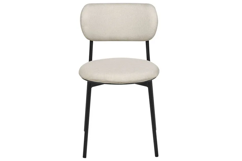 Matsalsstol Casey set om 2 Beige-Svart - Beige-Svart - Möbler - Stolar & fåtöljer - Matstol & köksstol