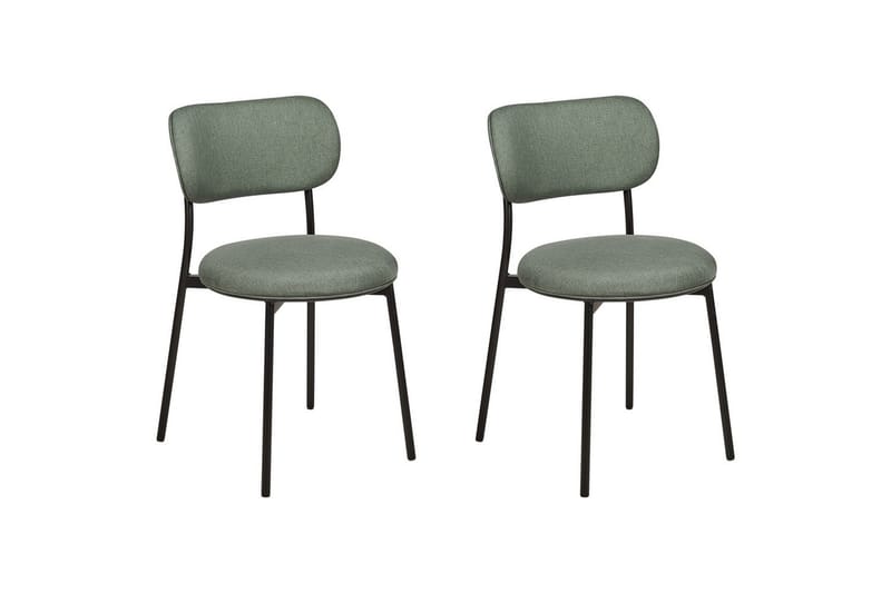 Matsalsstol Casey set om 2 Grön-Svart - Grön-Svart - Möbler - Stolar & fåtöljer - Matstol & köksstol